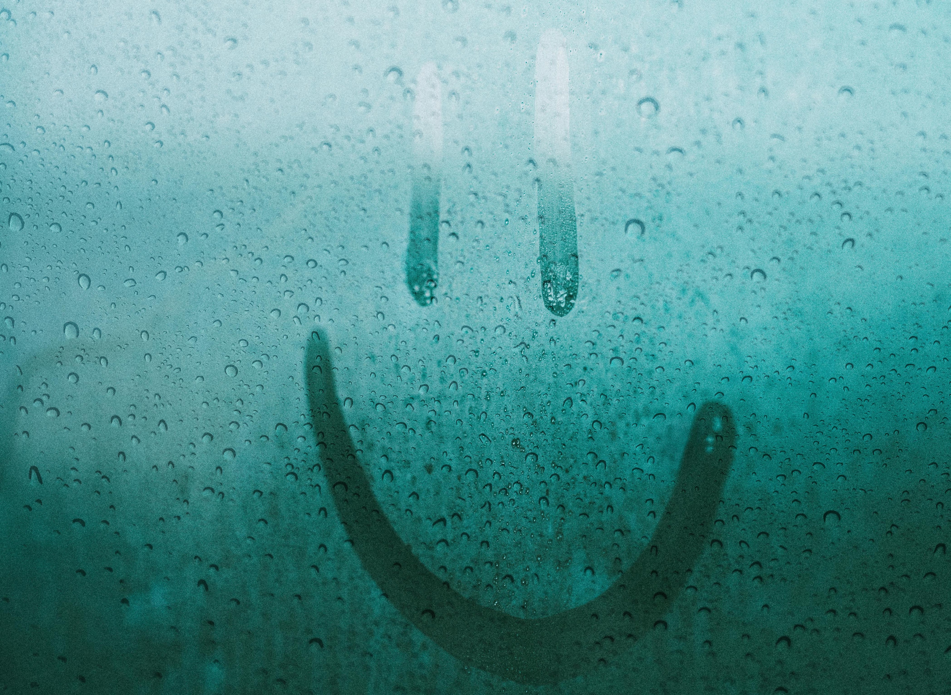 Smiley Face In Condensation On Caravan Window